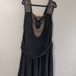 Vintage black roaring 20's Flapper Dress